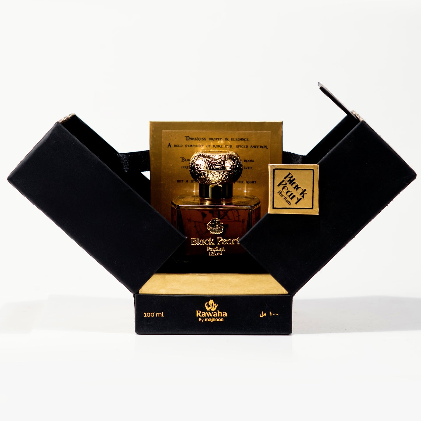 perfume bottle in the box black pearl