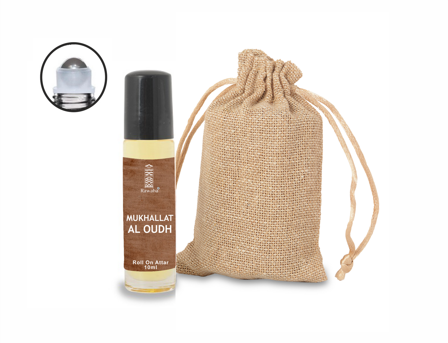 MUKHALLAT AL OUDH Roll On Attar 10 ml By Rawaha Alcohol Free Long Lasting Concentrated Perfume Oil