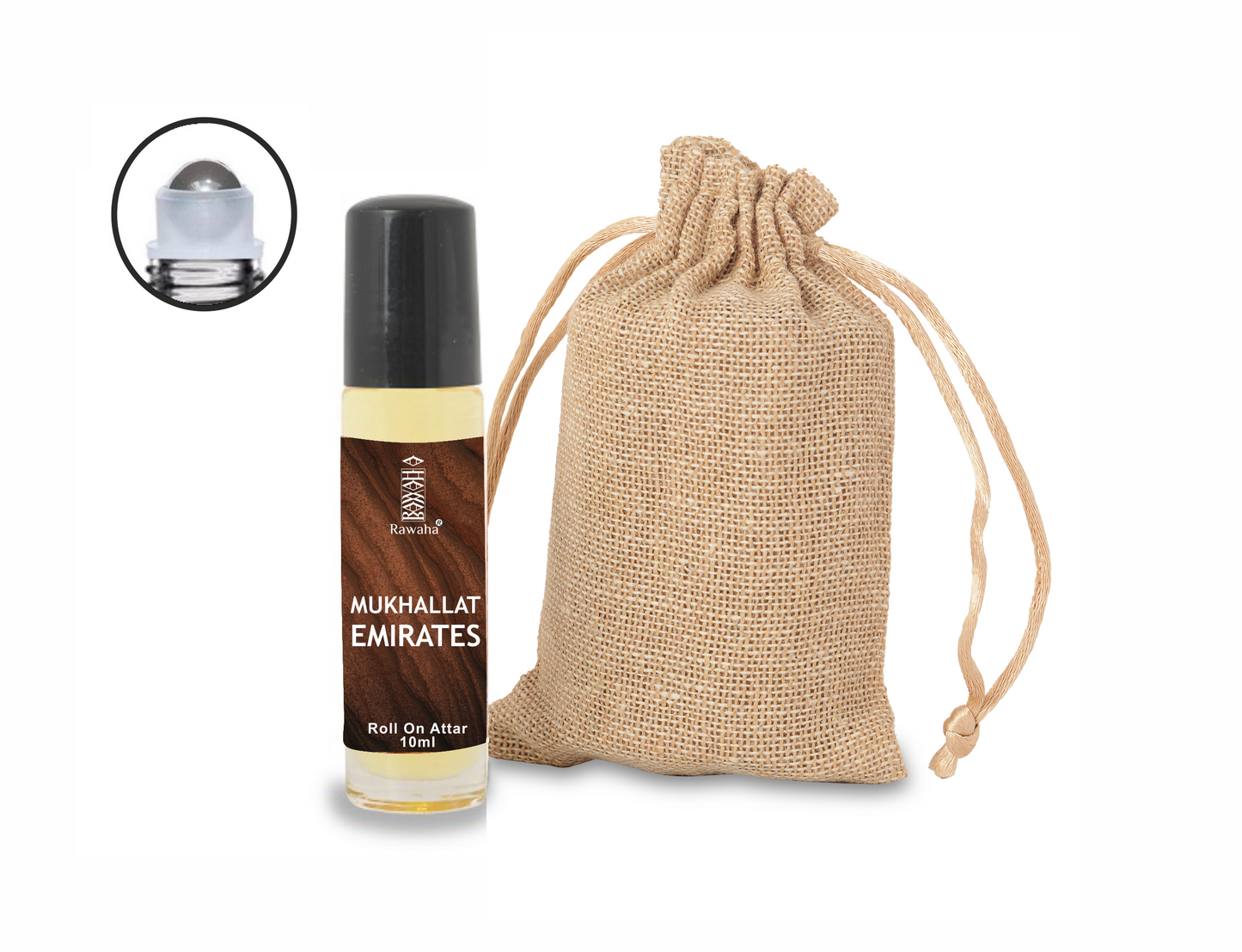 MUKHALLAT EMIRATES Roll On Attar 10 ml By Rawaha Alcohol Free Long Lasting Concentrated Perfume Oil