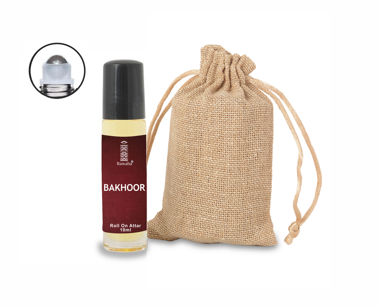 Bakhoor Roll On Attar 10 ml By Rawaha Alcohol Free Long Lasting Concentrated Perfume Oil