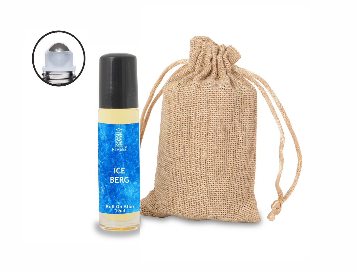ICE BERG Roll On Attar 10 ml By Rawaha Alcohol Free Long Lasting Concentrated Perfume Oil