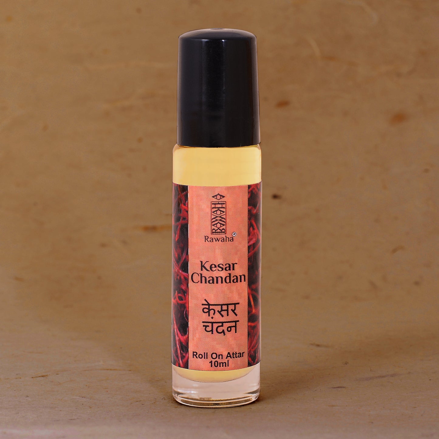 Kesar Chandan Roll On Attar 10 ml By Rawaha Alcohol Free Long Lasting Original Desi Fragrance Concentrated Perfume Oil