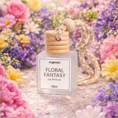 Majnoon Floral Fantasy Car Perfume | Soft Elegant Floral Fragrance | Long-Lasting Freshness | 8ml