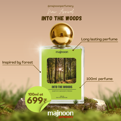 Into The Woods – Earthy Woody Fresh Perfume (100ml) by Majnoon Perfumery