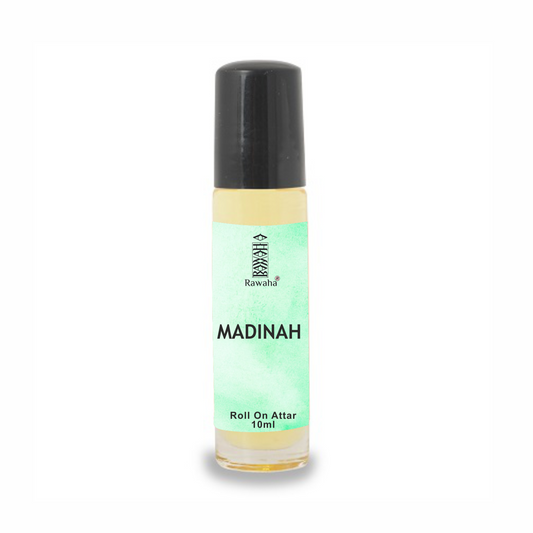 Madinah Roll On Attar 10 ml By Rawaha Alcohol Free Long Lasting Fragrance Concentrated Perfume Oil